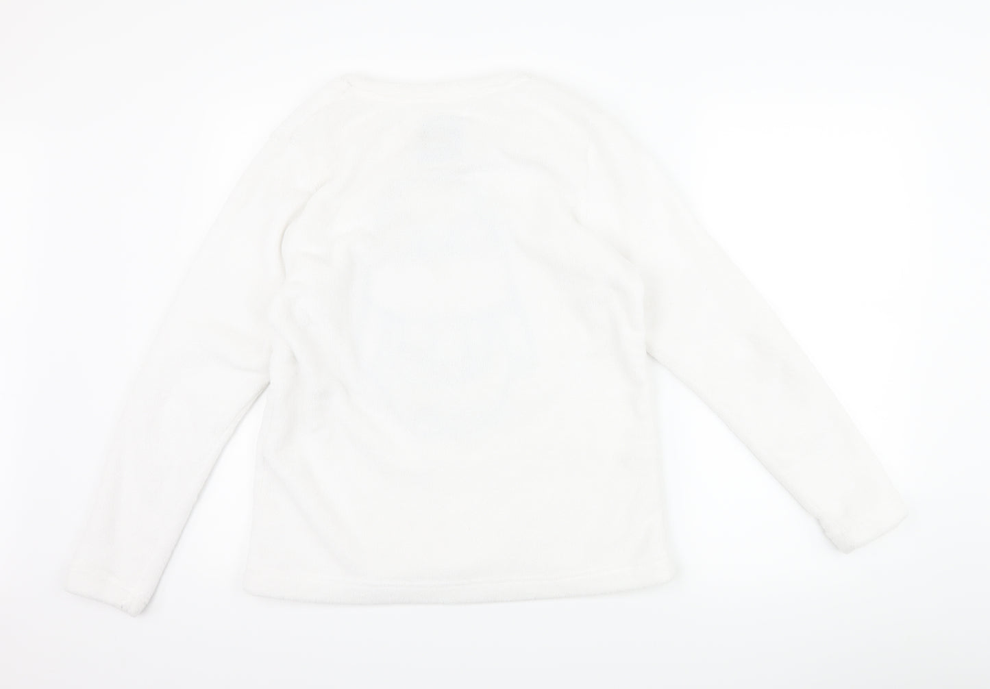 Matalan Womens White  Fleece Top Pyjama Top Size M  - Penguin
