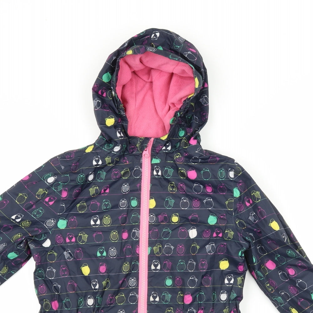 Peter Storm Girls Blue   Rain Coat Coat Size 9-10 Years  - Bird print