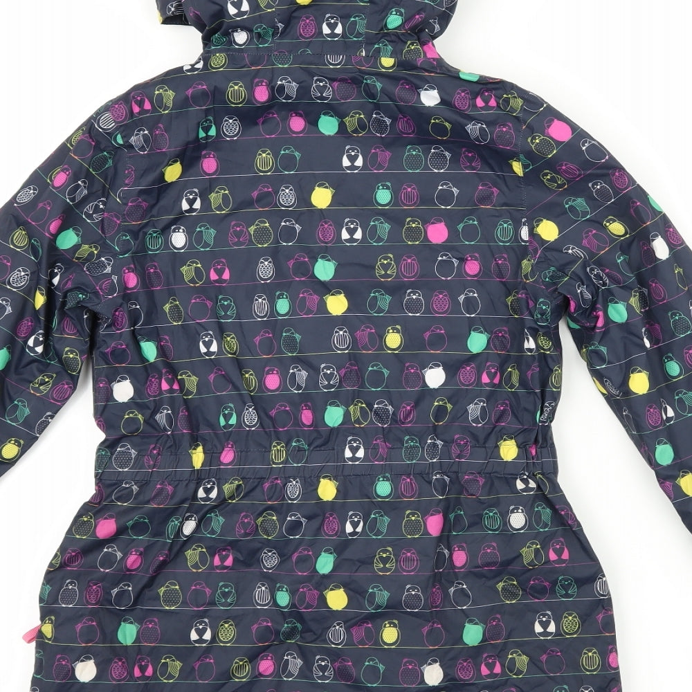 Peter Storm Girls Blue   Rain Coat Coat Size 9-10 Years  - Bird print