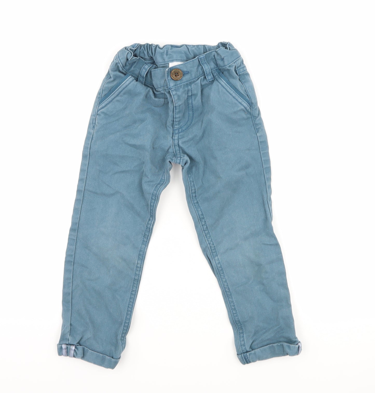 F&F Boys Blue   Cargo Trousers Size 2-3 Years