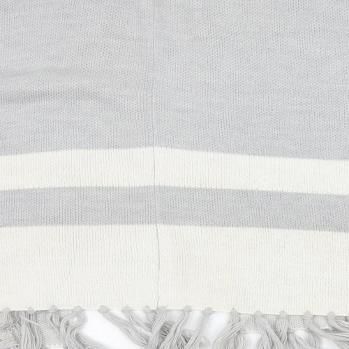 Red Herring Womens Grey Striped  Jacket Poncho Size S