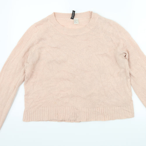 H&M Womens Pink   Pullover Jumper Size M
