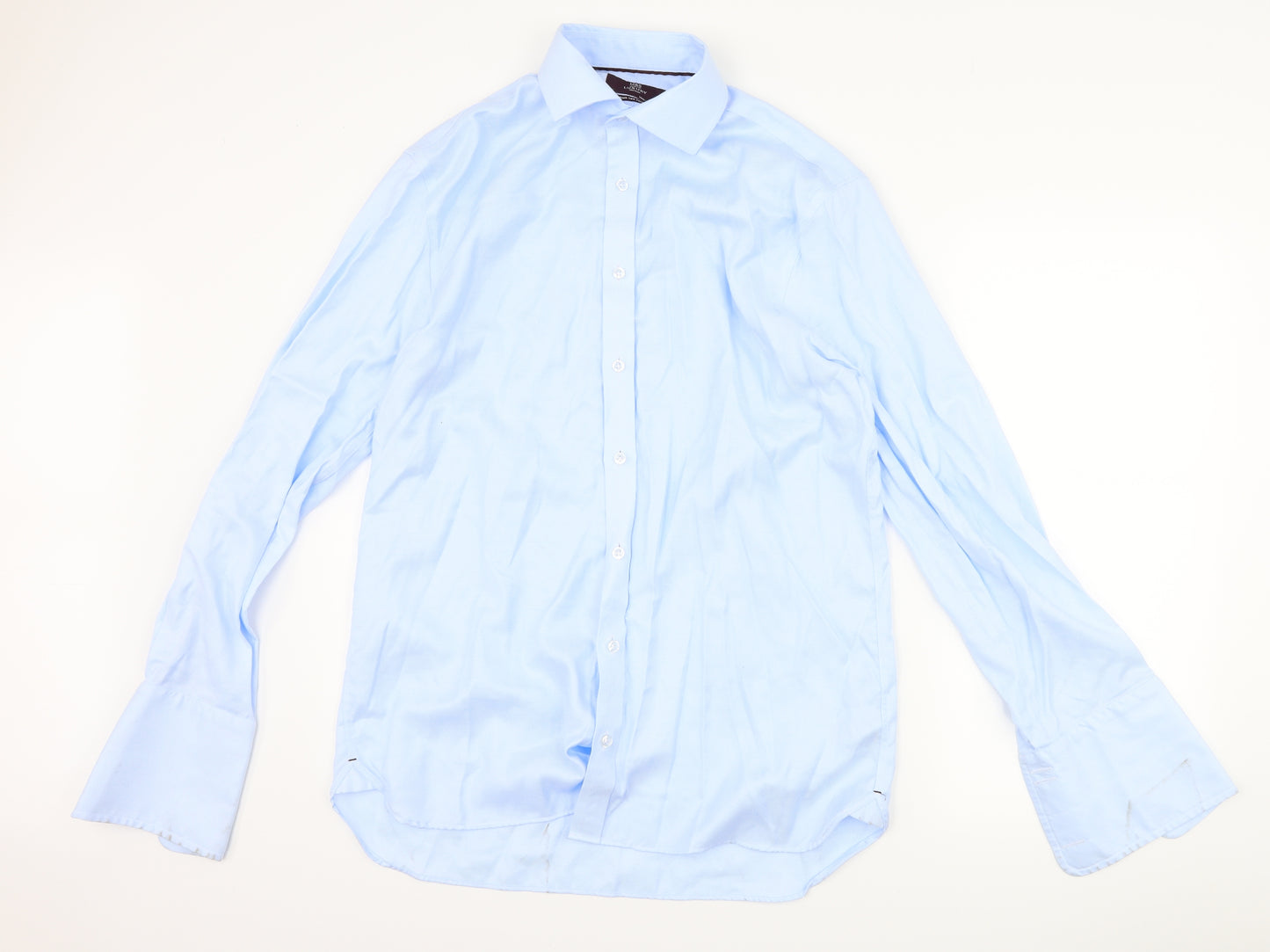 Garfield & Marks Mens Blue    Dress Shirt Size 16