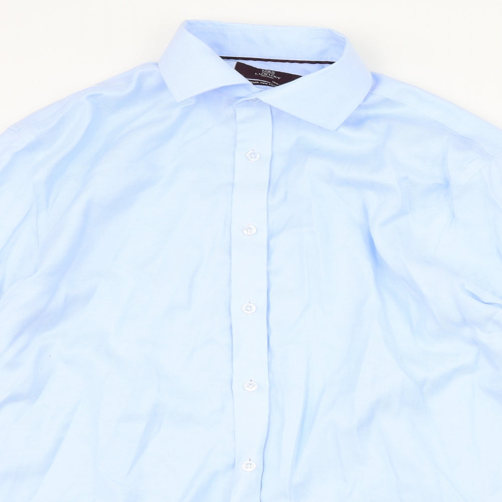 Garfield & Marks Mens Blue    Dress Shirt Size 16