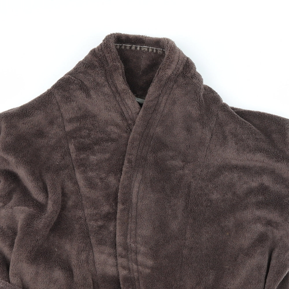 Marks and Spencer Womens Brown  Fleece Top Robe Size 8