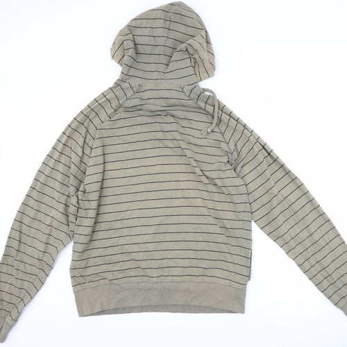 River Island Mens Grey Striped  Pullover Hoodie Size L