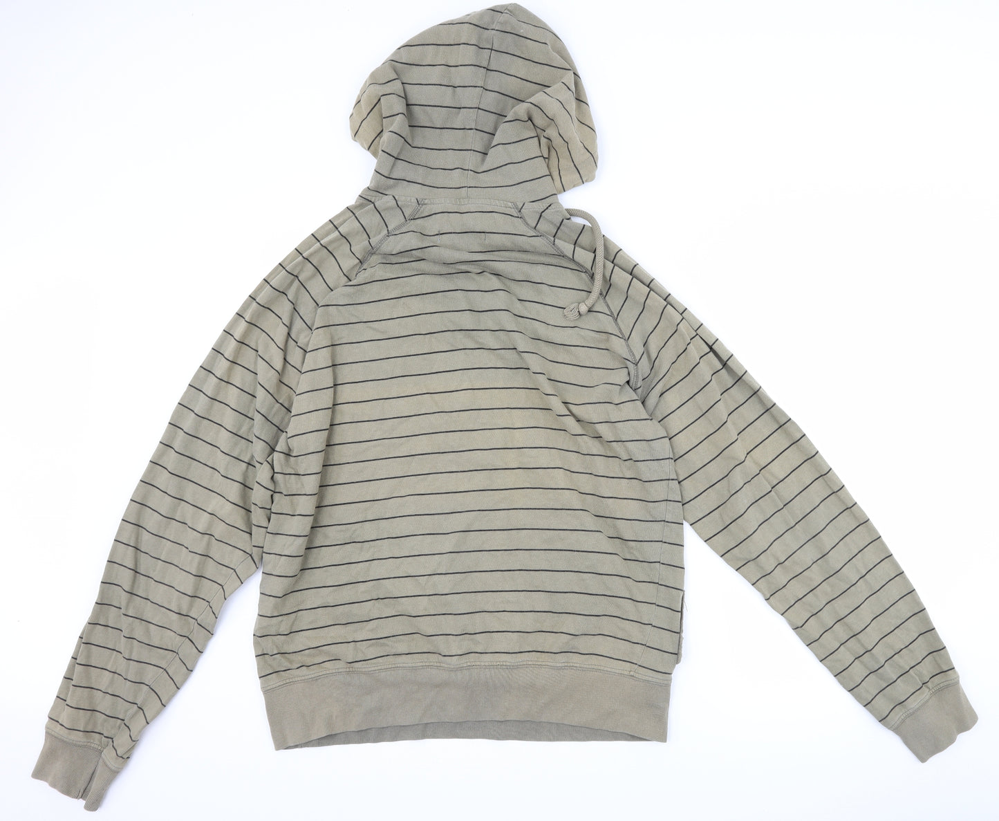 River Island Mens Grey Striped  Pullover Hoodie Size L