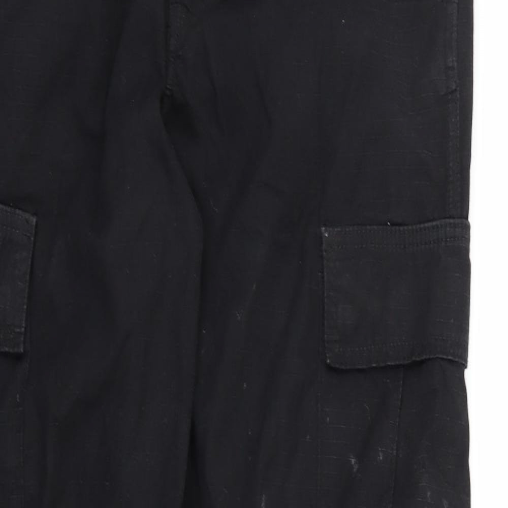 Route One Mens Black   Cargo Trousers Size 34 L31 in