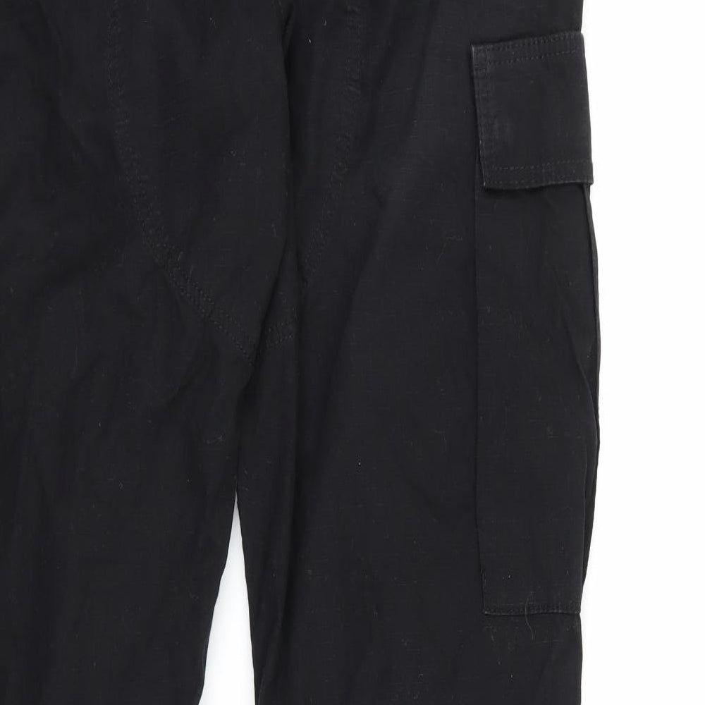 Route One Mens Black   Cargo Trousers Size 34 L31 in