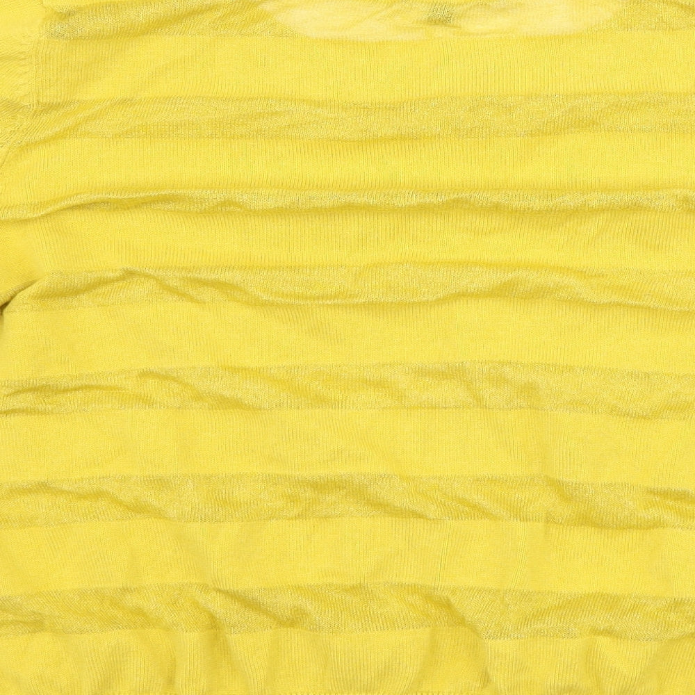 NEXT Womens Yellow Striped  Pullover Jumper Size 14