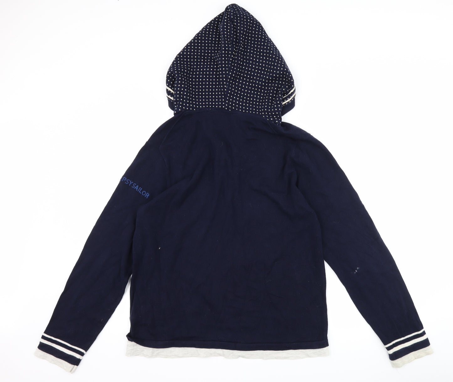 Ninety FIFTH Womens Blue Polka Dot  Pullover Hoodie Size M