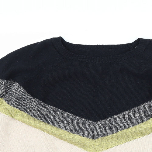 Preworn Womens Brown Striped  Pullover Jumper Size M