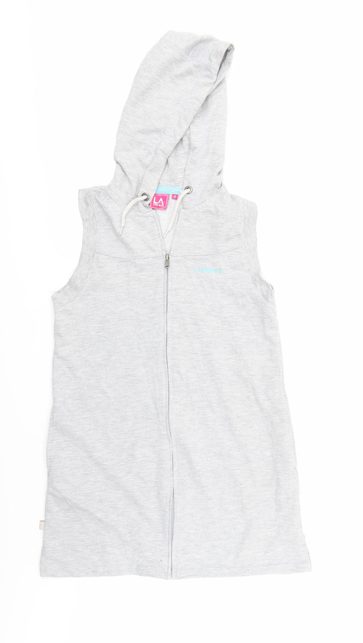 LA Gear Womens Grey Full Zip Hoodie Size 8