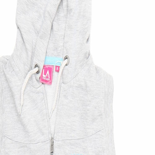 LA Gear Womens Grey   Full Zip Hoodie Size 8