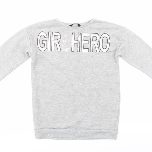 George Girls Grey   Pullover Sweatshirt Size 7-8 Years