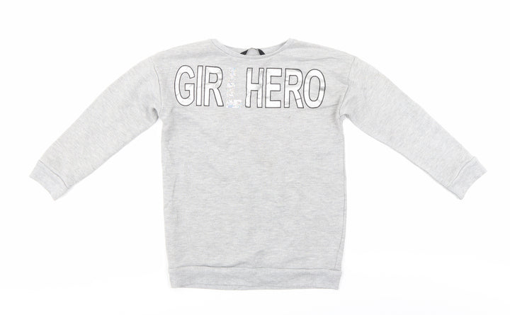George Girls Grey Pullover Sweatshirt Size 7-8 Years