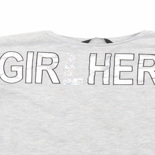 George Girls Grey   Pullover Sweatshirt Size 7-8 Years