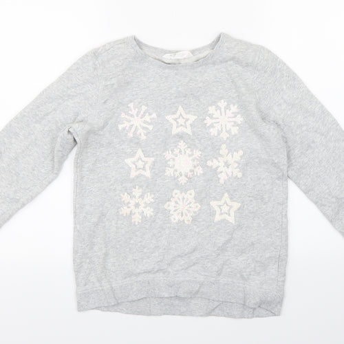 H&M Girls Grey   Pullover Sweatshirt Size 15 Years