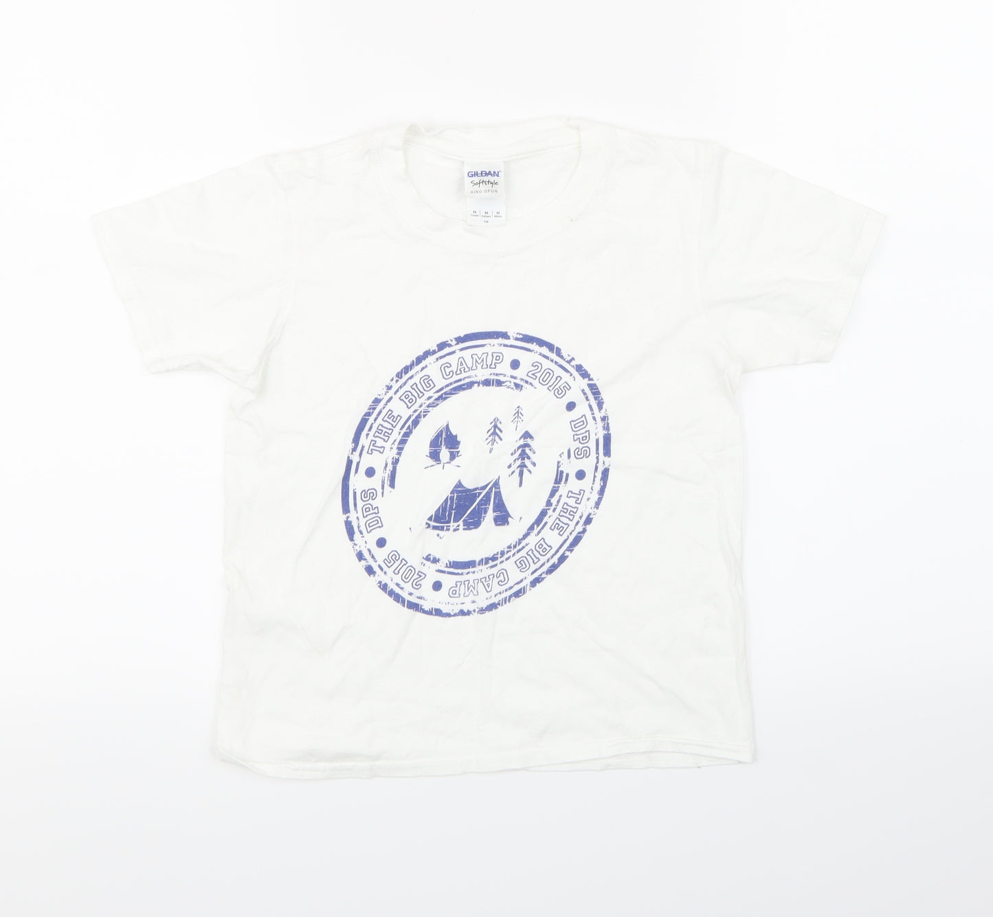 Gildan Boys White   Basic T-Shirt Size 7-8 Years