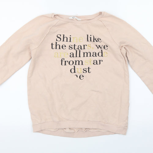 H&M Girls Pink   Pullover Sweatshirt Size 15 Years