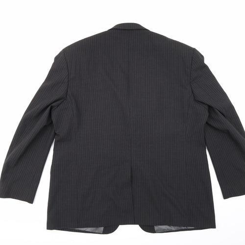 Centaur Mens Grey Striped  Jacket Suit Jacket Size 48