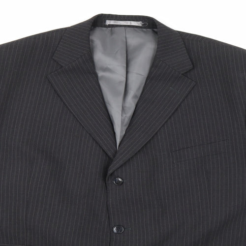 Centaur Mens Grey Striped  Jacket Suit Jacket Size 48