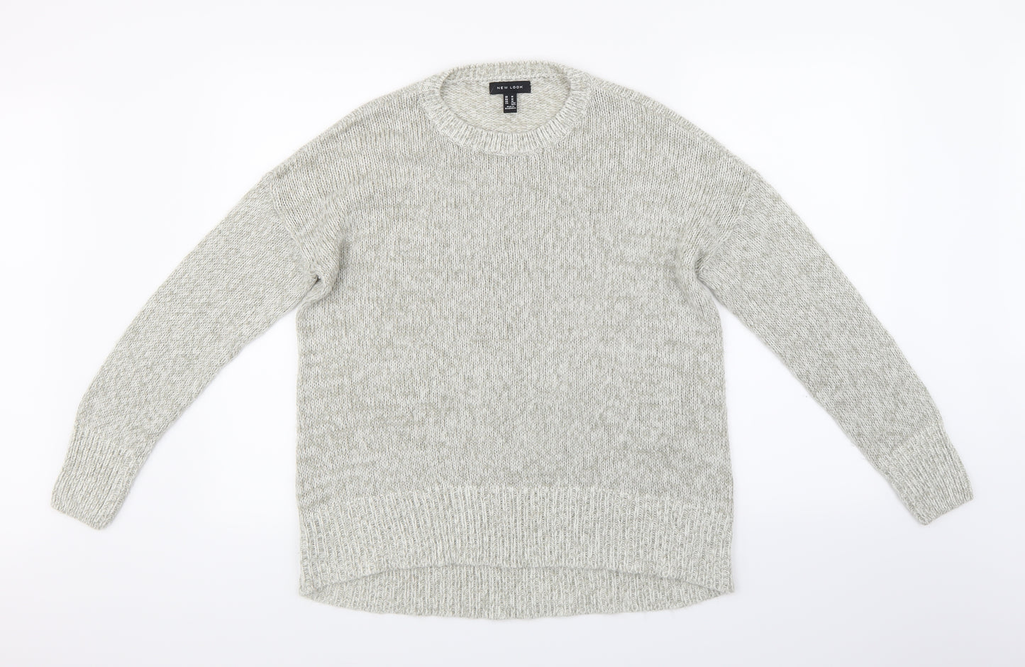 New Look Womens Grey  Knit Pullover Jumper Size M