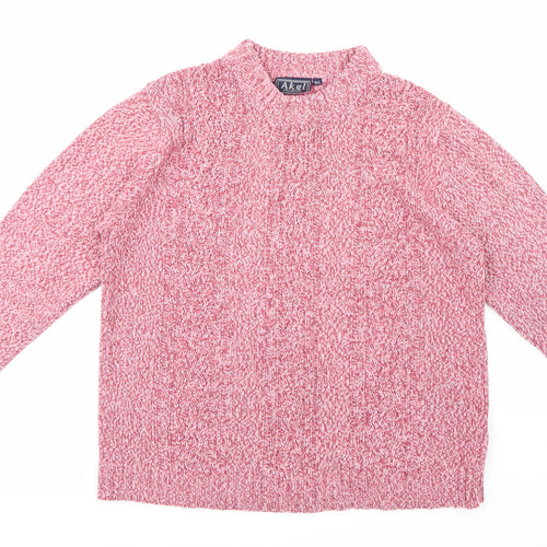 Akal Womens Pink  Knit Pullover Jumper Size M