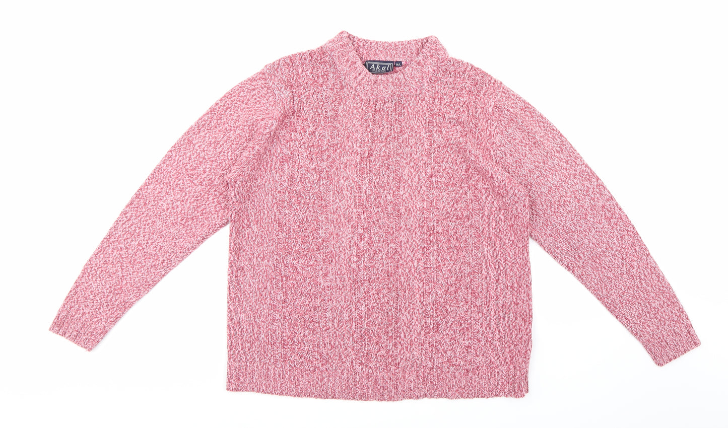 Akal Womens Pink  Knit Pullover Jumper Size M
