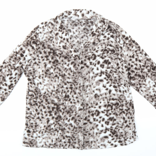 Avon Womens Brown Animal Print  Top Pyjama Top Size 14