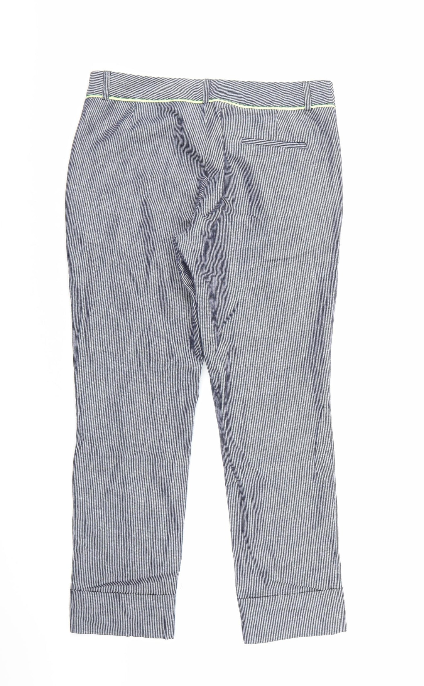 One Step Womens Blue Striped  Trousers  Size 30 L26 in