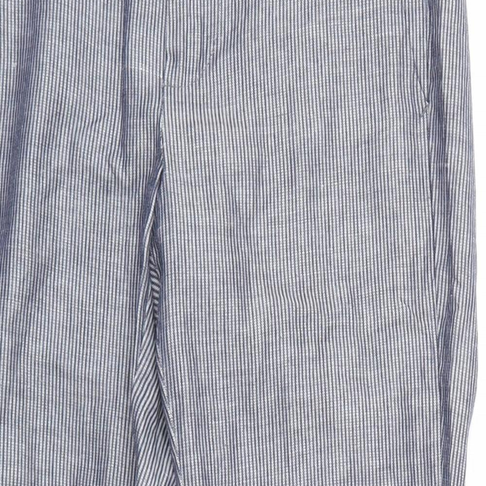 One Step Womens Blue Striped  Trousers  Size 30 L26 in