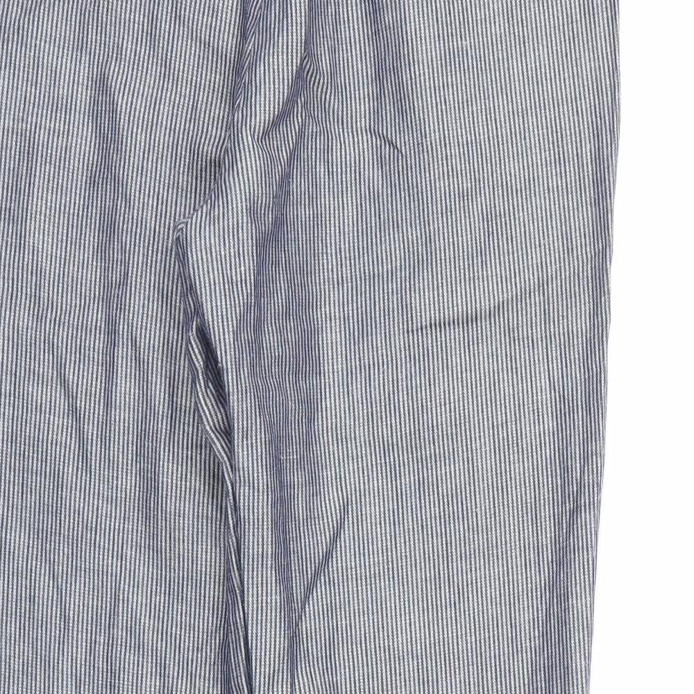 One Step Womens Blue Striped  Trousers  Size 30 L26 in