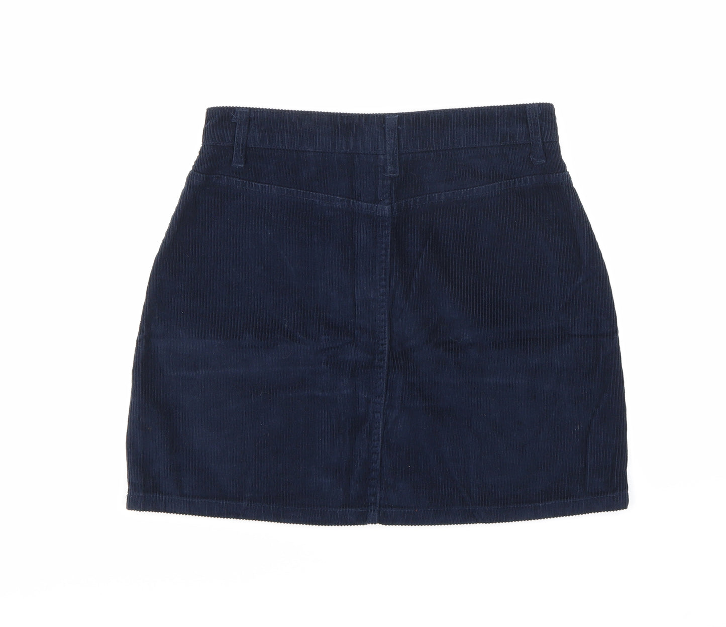Topshop Womens Blue  Corduroy Mini Skirt Size 8