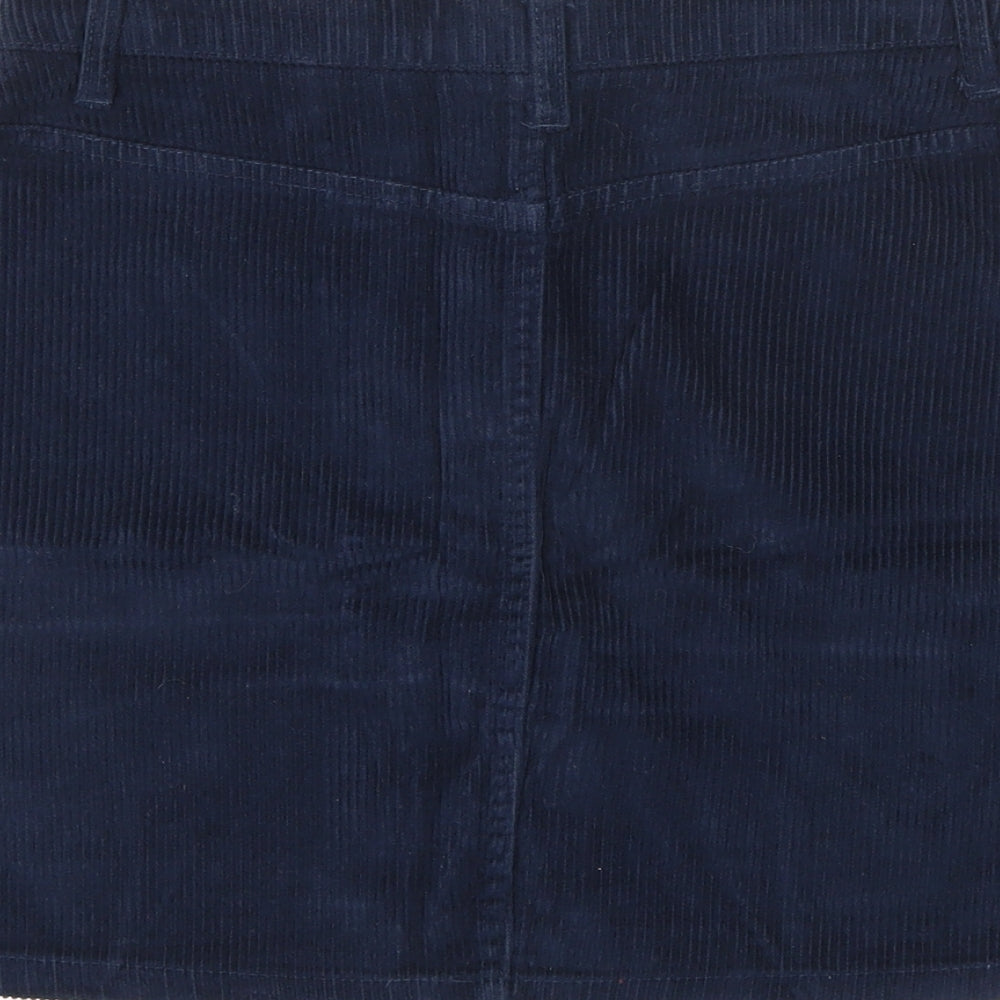 Topshop Womens Blue  Corduroy Mini Skirt Size 8