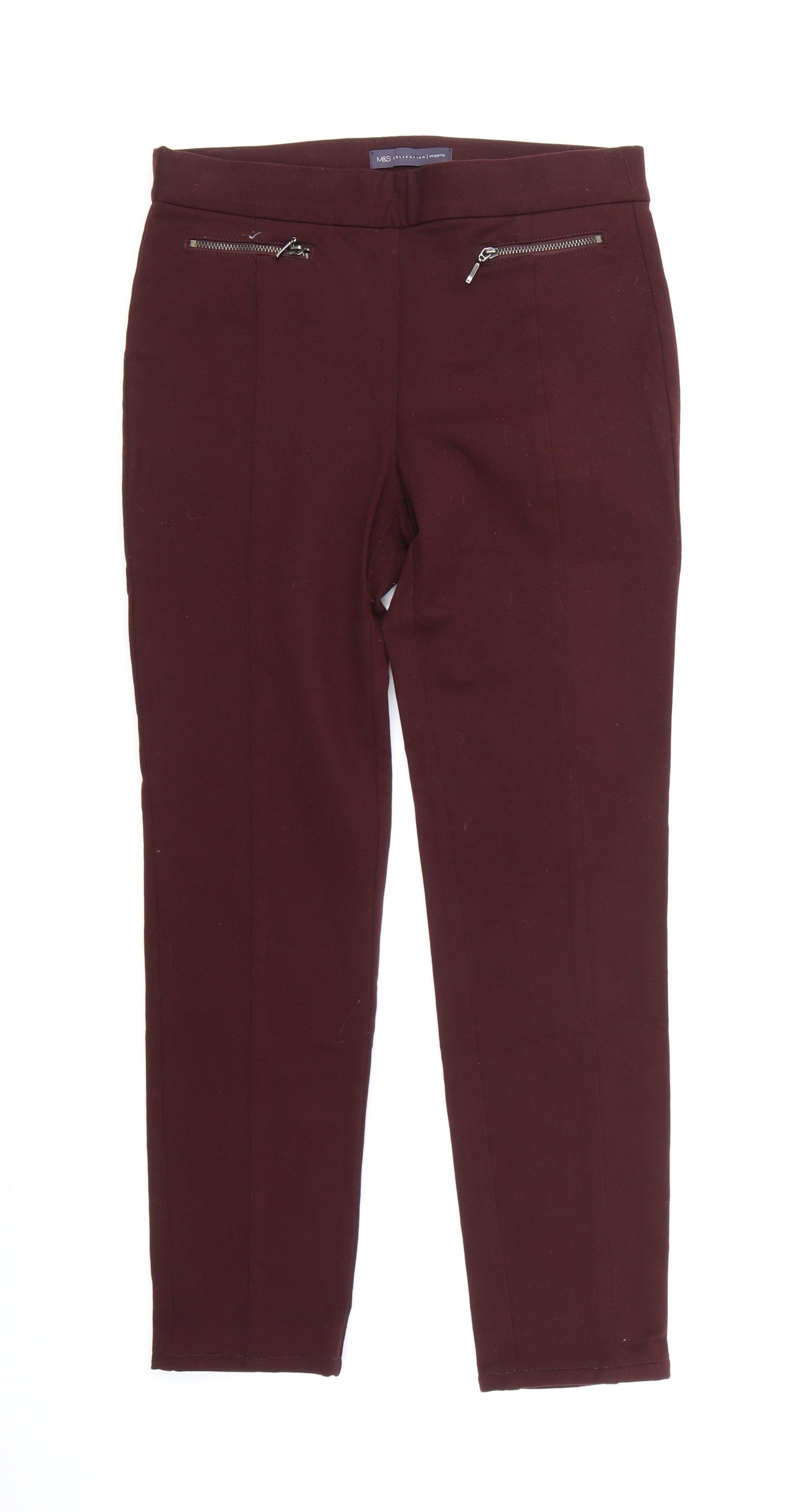 Marks and Spencer Womens Purple   Trousers  Size 10 L26 in
