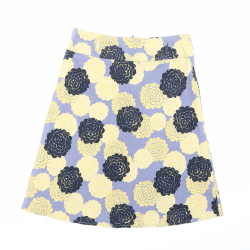 Red Herring Womens Grey Floral  A-Line Skirt Size 8