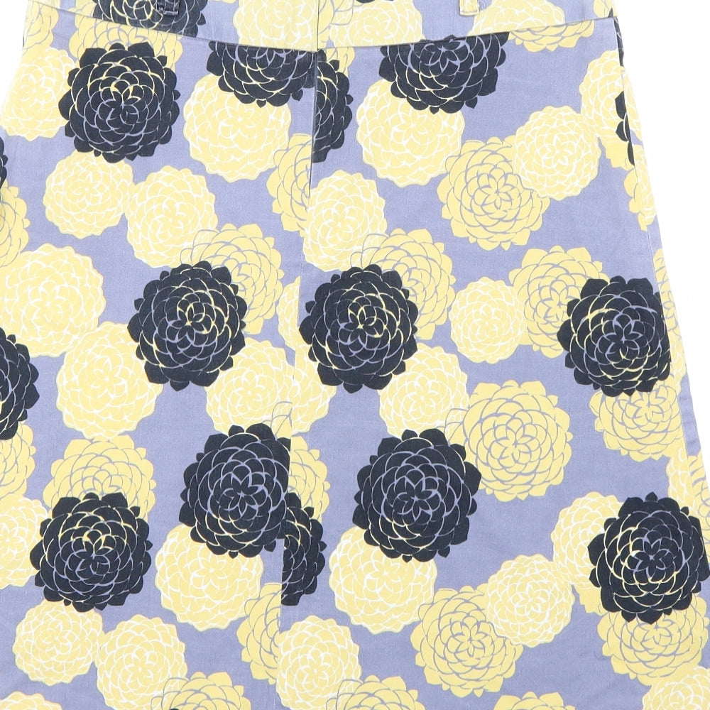 Red Herring Womens Grey Floral  A-Line Skirt Size 8