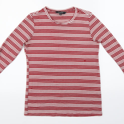 Glassons Womens Red Striped  Basic T-Shirt Size S