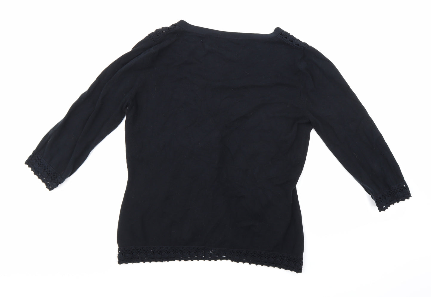 Marks and Spencer Womens Black  Knit Cardigan Jumper Size 16