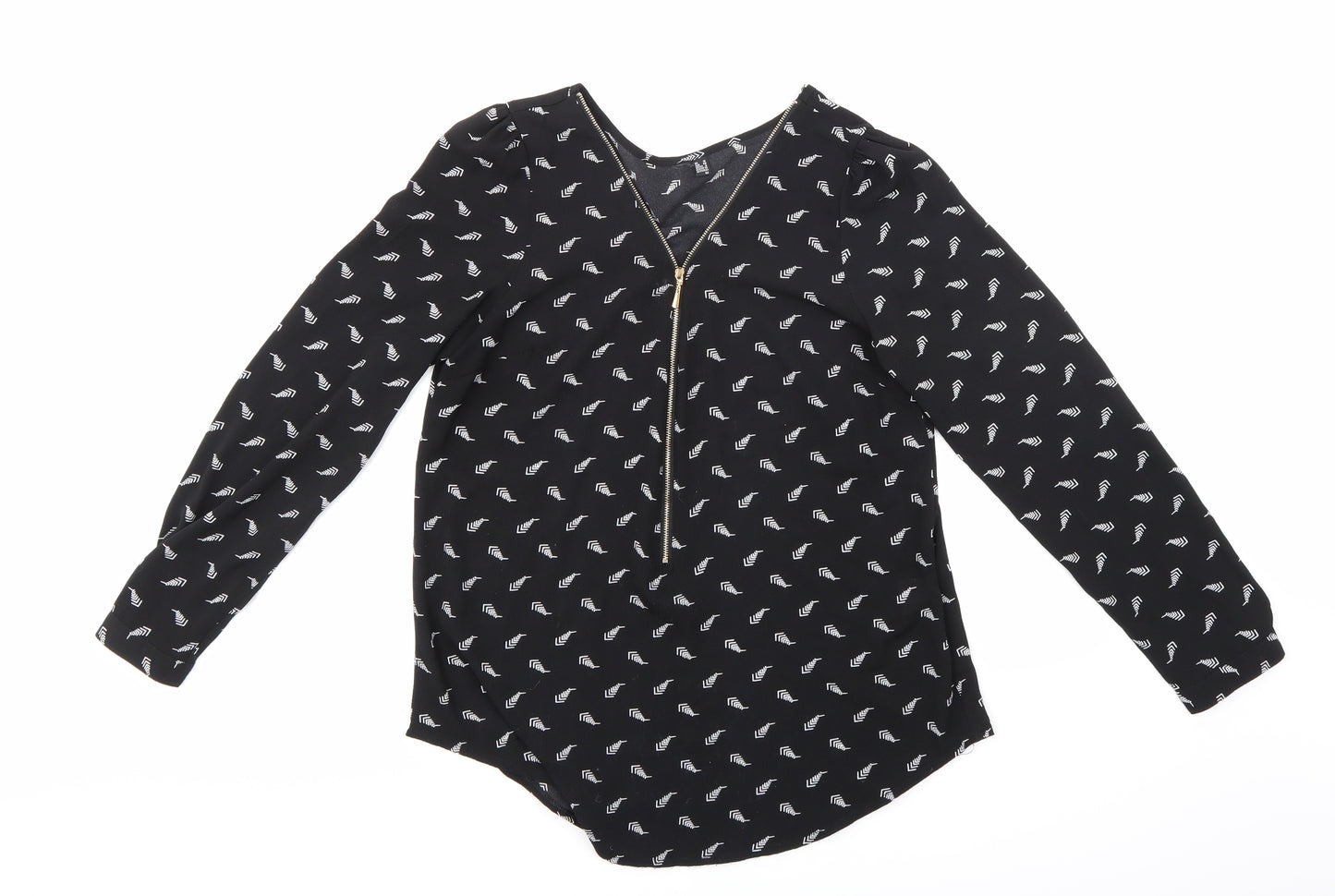 Preworn Womens Black   Basic Blouse Size 10