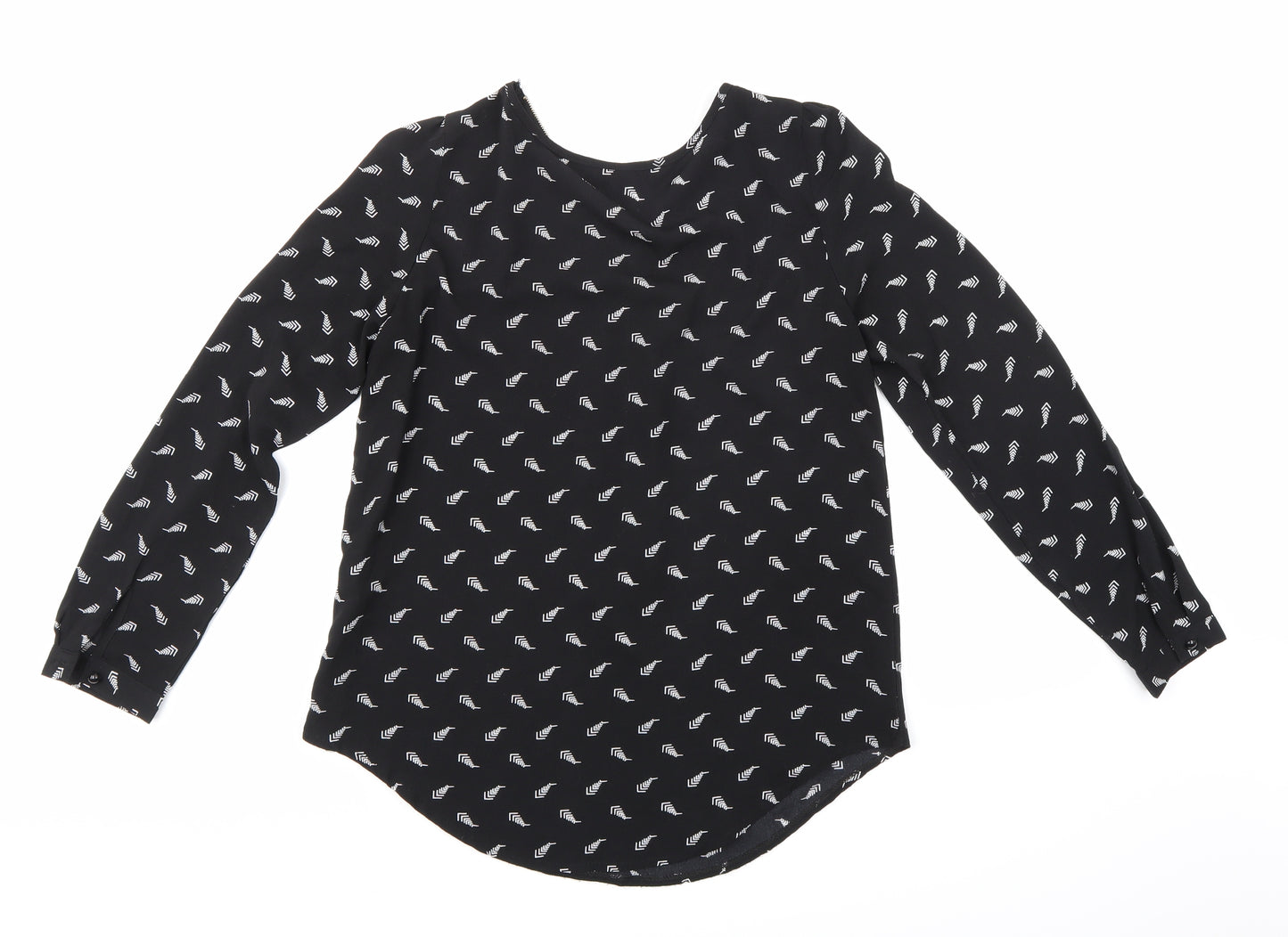 Preworn Womens Black   Basic Blouse Size 10