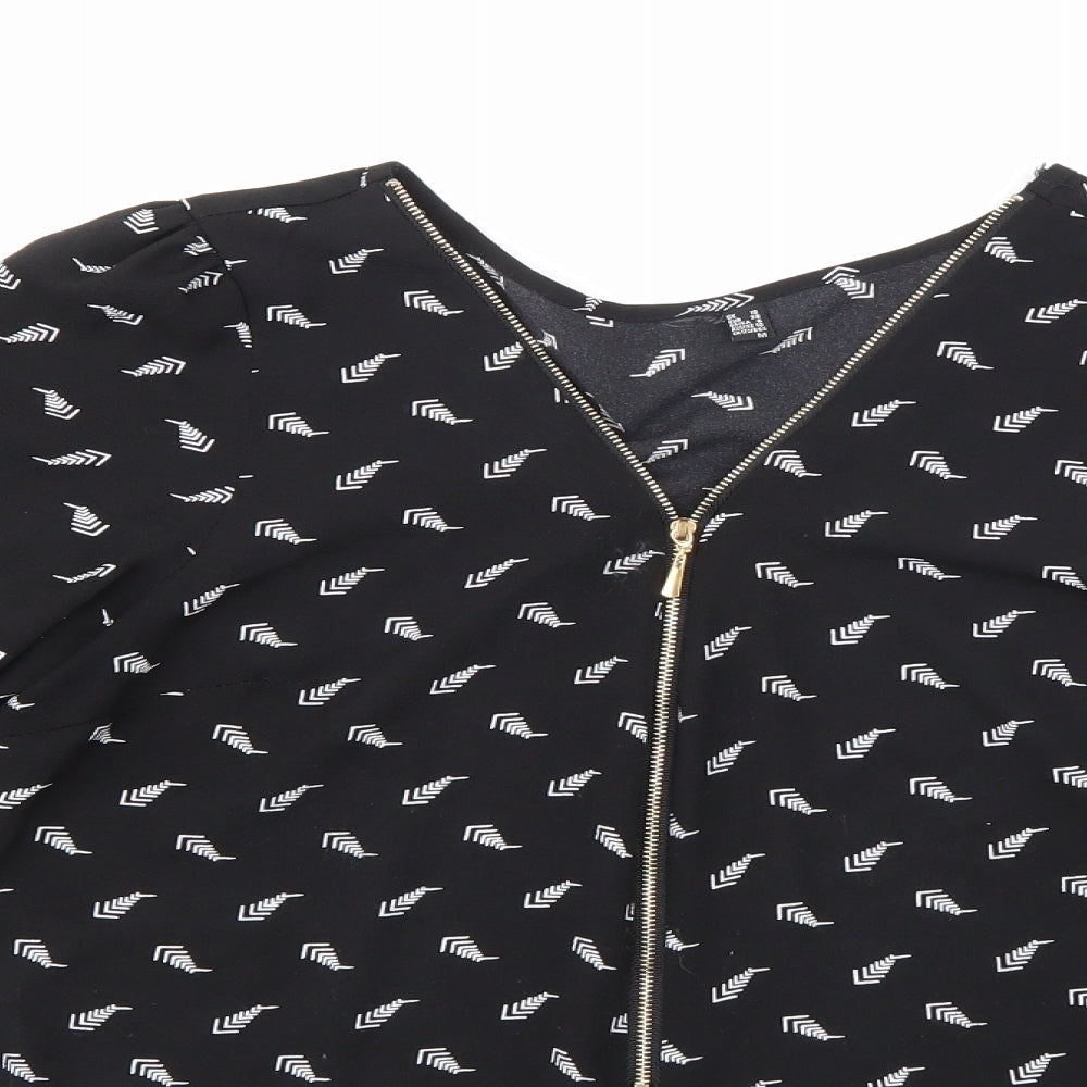 Preworn Womens Black   Basic Blouse Size 10