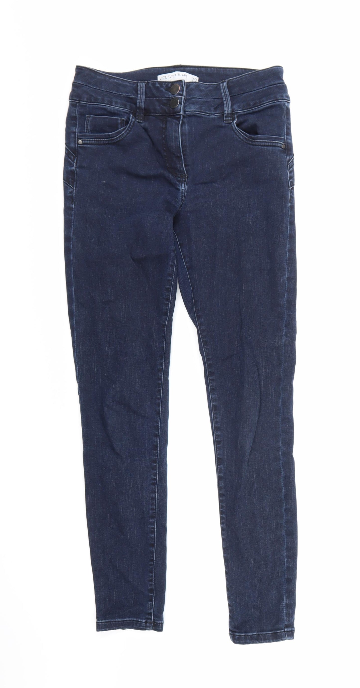 NEXT Womens Blue  Denim Skinny Jeans Size 12 L28 in