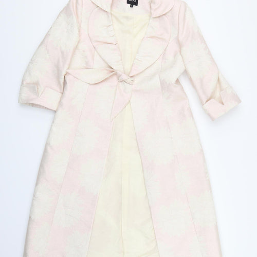 Ella Boo Womens Pink Floral  Jacket Coat Size 10