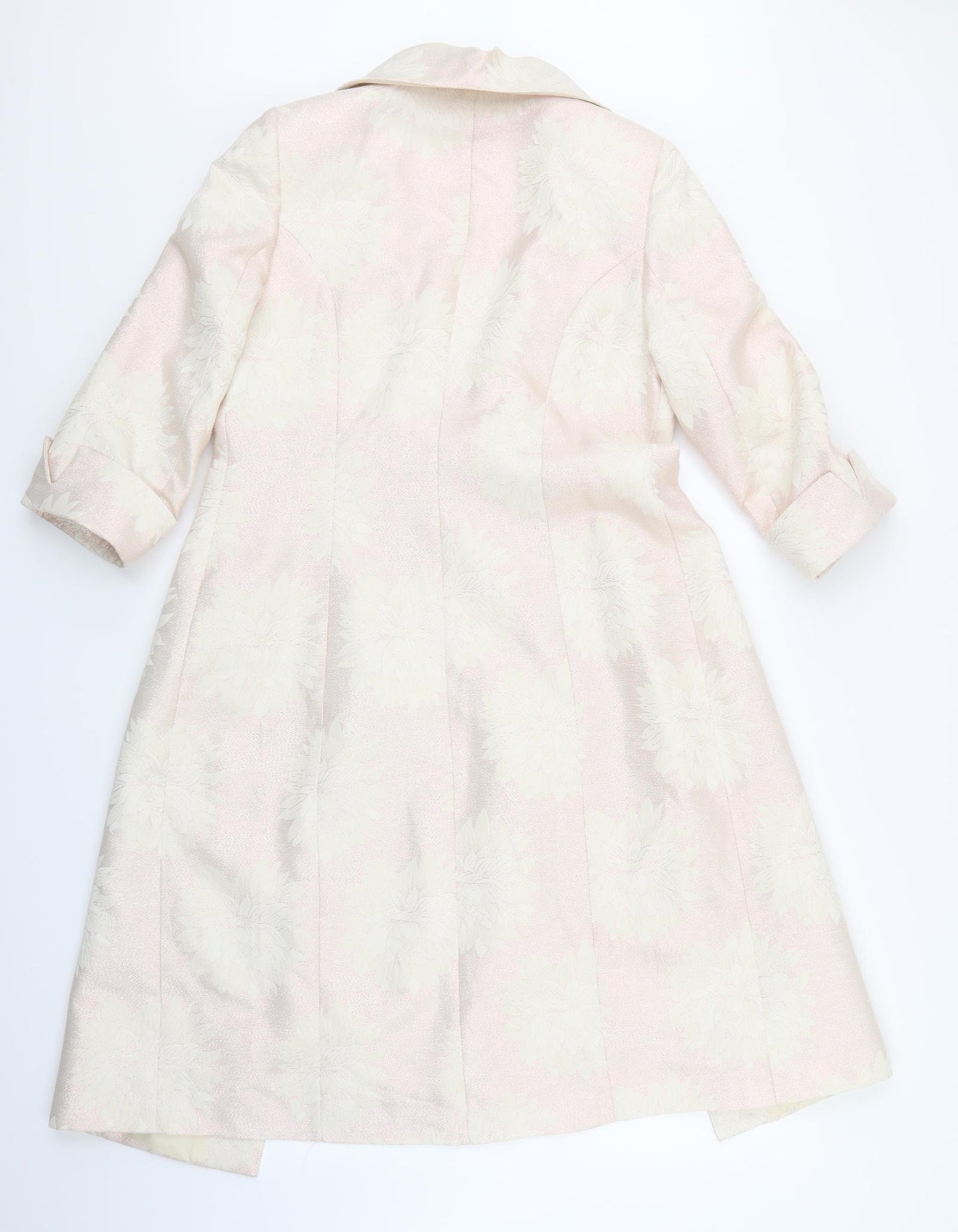 Ella Boo Womens Pink Floral  Jacket Coat Size 10