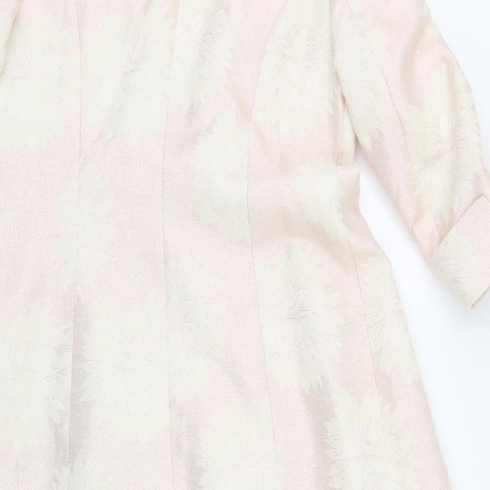 Ella Boo Womens Pink Floral  Jacket Coat Size 10