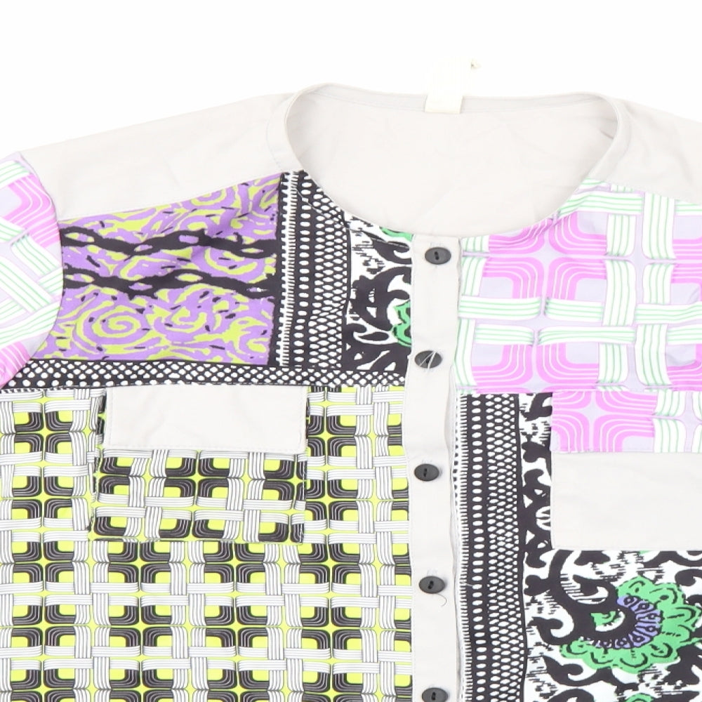 ASOS Womens Multicoloured Geometric  Basic Blouse Size 10