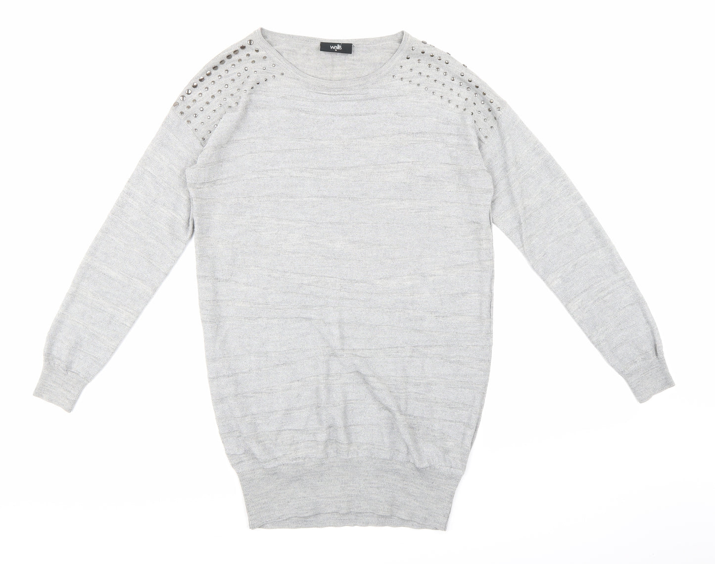 Wallis Womens Grey  Knit Jumper Dress  Size M