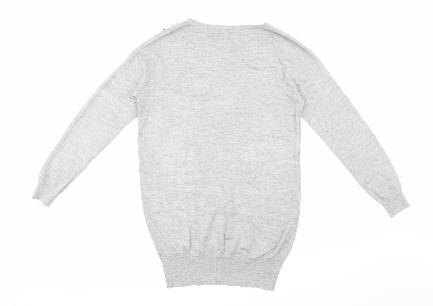 Wallis Womens Grey  Knit Jumper Dress  Size M